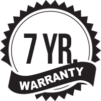 7 year warranty logo image